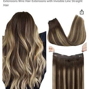 Nwt 100% human hair halo extensions